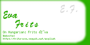 eva frits business card